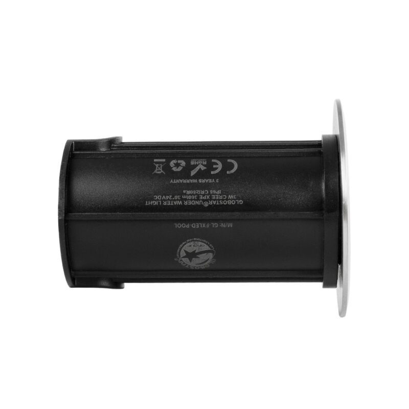 GLOBOSTAR® POOLIFY 61713 Υποβρύχιο Χωνευτό Φωτιστικό Σποτ για Πισίνες/Σιντριβάνια/Δάπεδο LED 3W 360lm 30° DC 24V Αδιάβροχο IP68 Θερμό Λευκό 2700K Dimmable – CREE XPE Chip – Ανοξείδωτο Ατσάλι SS304 & Tempered Glass – 1m VDE Rubber Καλώδιο – Μ6.5 x Π6.5 x Υ8cm / Q5.2cm – 3 Χρόνια Εγγύηση
