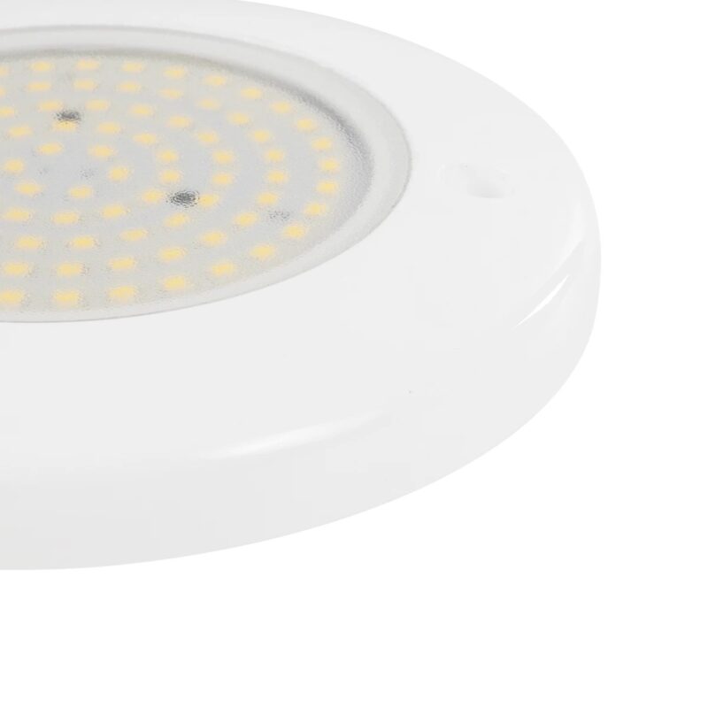GLOBOSTAR® POOLARTY 61715 Υποβρύχιο Φωτιστικό για Σιντριβάνια/Πισίνες LED 8W 640lm 120° DC 12V Αδιάβροχο IP68 Φυσικό Λευκό 4500K Dimmable – Bridgelux SMD Chip – 1m VDE Rubber Καλώδιο – Μ13 x Π13 x Υ2cm – 3 Χρόνια Εγγύηση