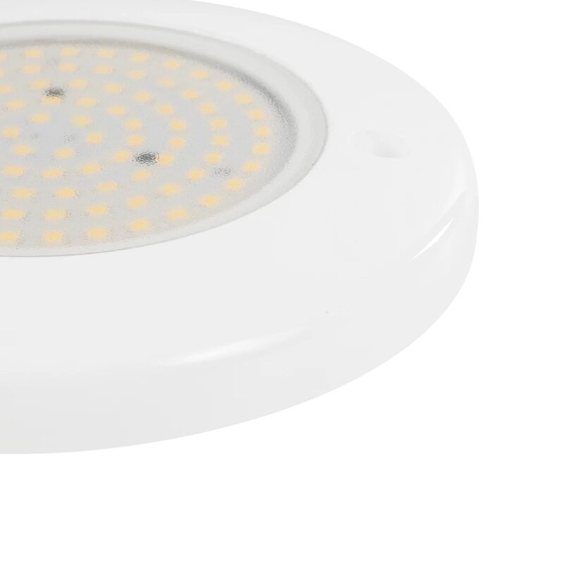 GLOBOSTAR® POOLARTY 61716 Υποβρύχιο Φωτιστικό για Σιντριβάνια/Πισίνες LED 8W 600lm 120° DC 12V Αδιάβροχο IP68 Θερμό Λευκό 2700K Dimmable – Bridgelux SMD Chip – 1m VDE Rubber Καλώδιο – Μ13 x Π13 x Υ2cm – 3 Χρόνια Εγγύηση