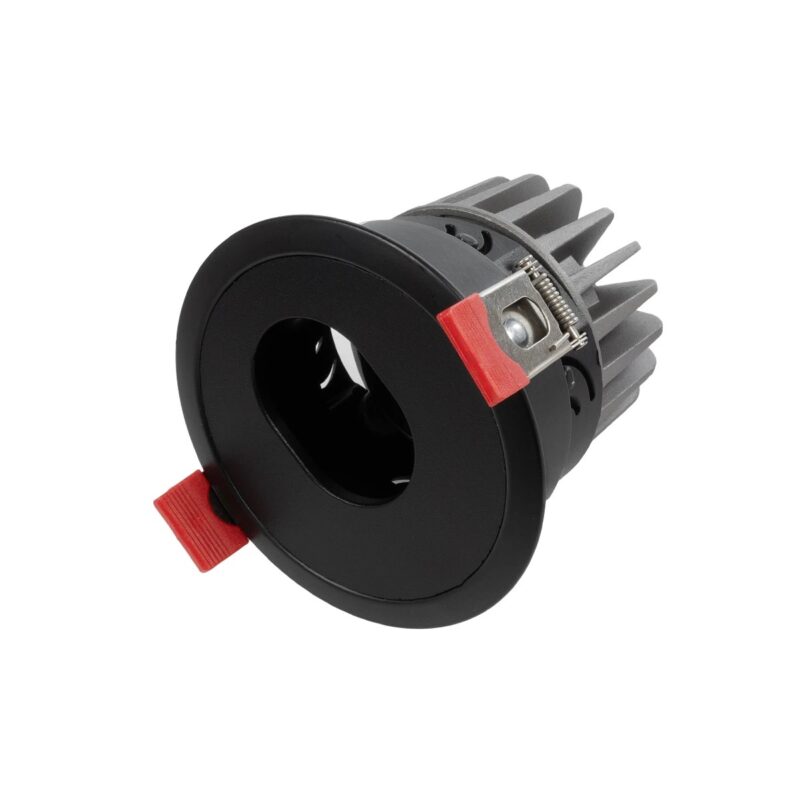 kelvo® ASYMMETRICAL KLV-101-0130 Χωνευτό Φωτιστικό Downlight Σποτ LED 7W 840lm 15°x30° AC 220-240V IP20 Θερμό Λευκό 2700K – Bridgelux COB Chip & TÜV SÜD Driver – Μαύρο Ματ – Μ8.3 x Π8.3 x Υ8.2cm / Q7.3cm – 5 Χρόνια Εγγύηση