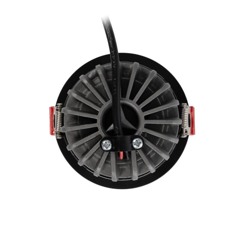 kelvo® PINADO KLV-101-0128 Χωνευτό Φωτιστικό Downlight Σποτ LED 7W 875lm 15° AC 220-240V IP20 Φυσικό Λευκό 4500K – Bridgelux COB Chip & TÜV SÜD Driver – Μαύρο Ματ – Μ8.3 x Π8.3 x Υ8.2cm / Q7.3cm – 5 Χρόνια Εγγύηση