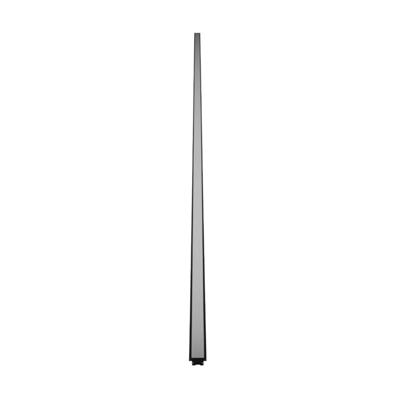 GLOBOSTAR® ALP-LINEAR RECESSA 61786-3M Χωνευτό Προφίλ Αλουμινίου με Λευκό Γαλακτερό Πατητό Κάλυμμα για Ταινίες LED IP20 – Μαύρο Ματ – Μ300 x Π3.5 x Υ4cm