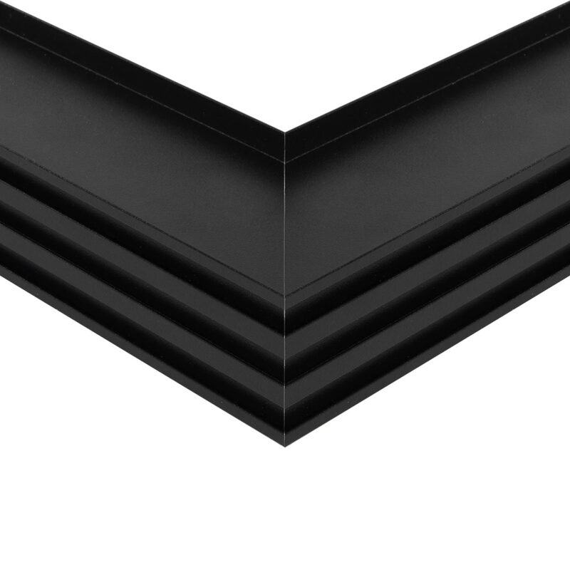 GLOBOSTAR® ALP-CORNER-IN90 RECESSA 61792 Χωνευτό Προφίλ Αλουμινίου Γωνία με Λευκό Γαλακτερό Πατητό Κάλυμμα για Ταινίες LED IP20 – Μαύρο Ματ – Μ30 x Π3.5 x Υ4cm