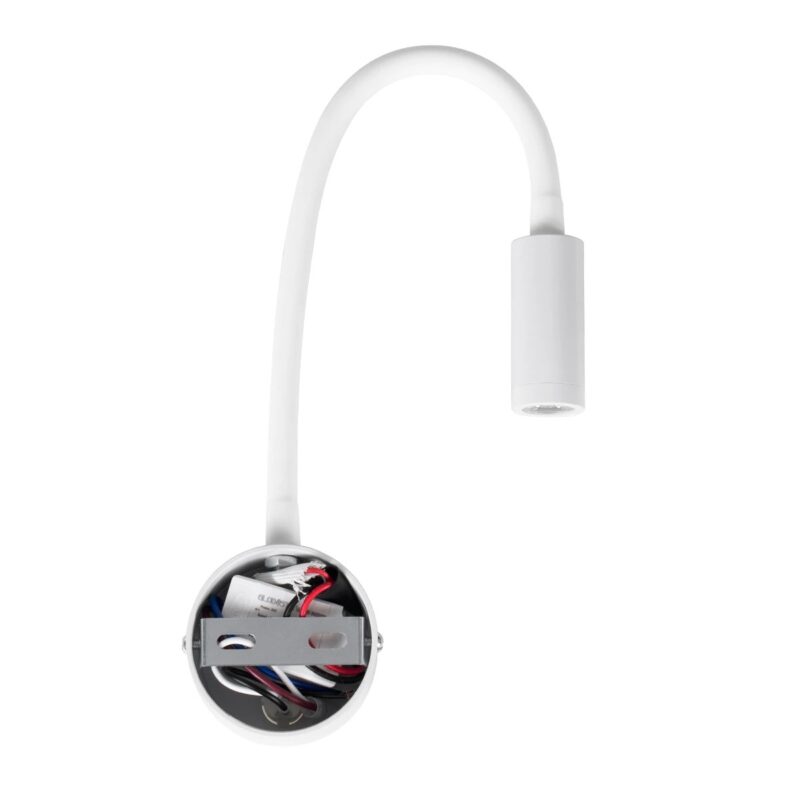 GLOBOSTAR® GOOSE 61688 Μοντέρνο Φωτιστικό Τοίχου – Απλίκα Ξενοδοχείου Reading Light LED 3W 300lm 36° AC 220-240V IP20 Θερμό Λευκό 2700K – CREE XPE Chip & TÜV SÜD Driver – Λευκό Ματ – Μ6.5 x Π15 x Υ24.5cm – 3 Χρόνια Εγγύηση