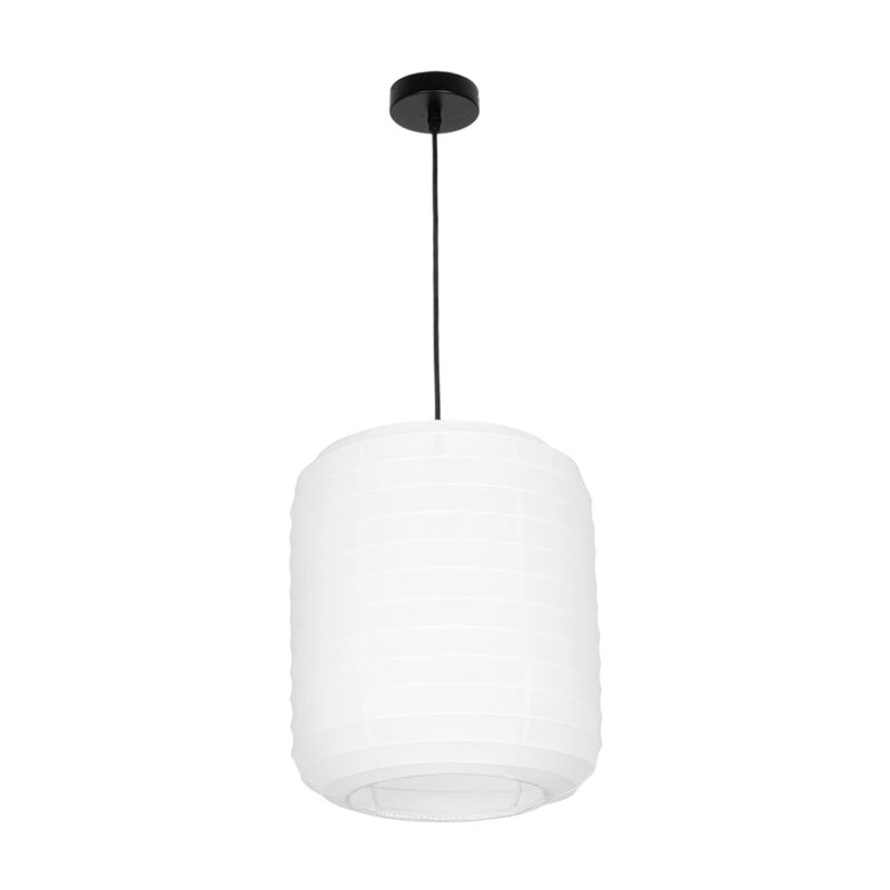 GLOBOSTAR® ROMINA 62000 Μοντέρνο Κρεμαστό Φωτιστικό Οροφής με Ντουί 1 x E27 AC 220-240V IP20 – Λευκό – Μ30 x Π30 x Υ37cm