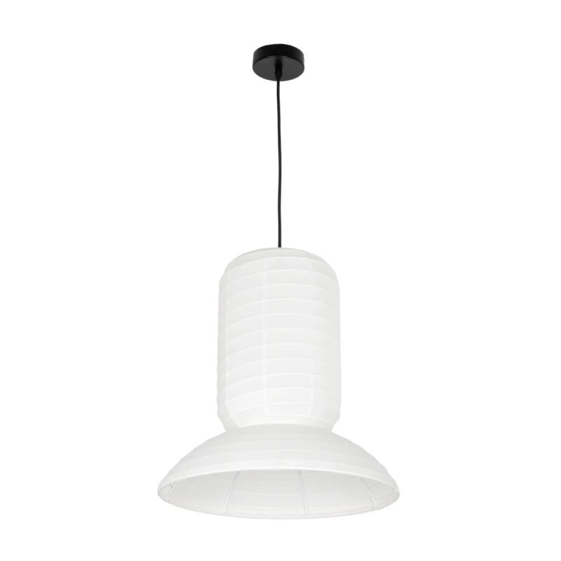 GLOBOSTAR® ROMINA 62002 Μοντέρνο Κρεμαστό Φωτιστικό Οροφής με Ντουί 1 x E27 AC 220-240V IP20 – Λευκό – Μ40 x Π40 x Υ42.5cm
