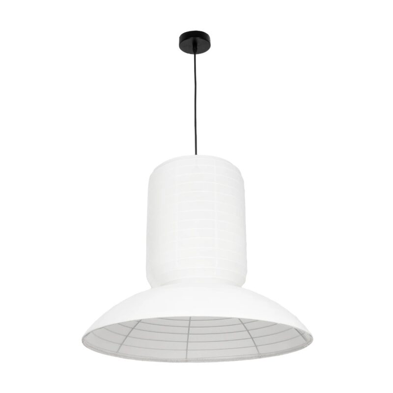 GLOBOSTAR® ROMINA 62003 Μοντέρνο Κρεμαστό Φωτιστικό Οροφής με Ντουί 1 x E27 AC 220-240V IP20 – Λευκό – Μ60 x Π60 x Υ51cm
