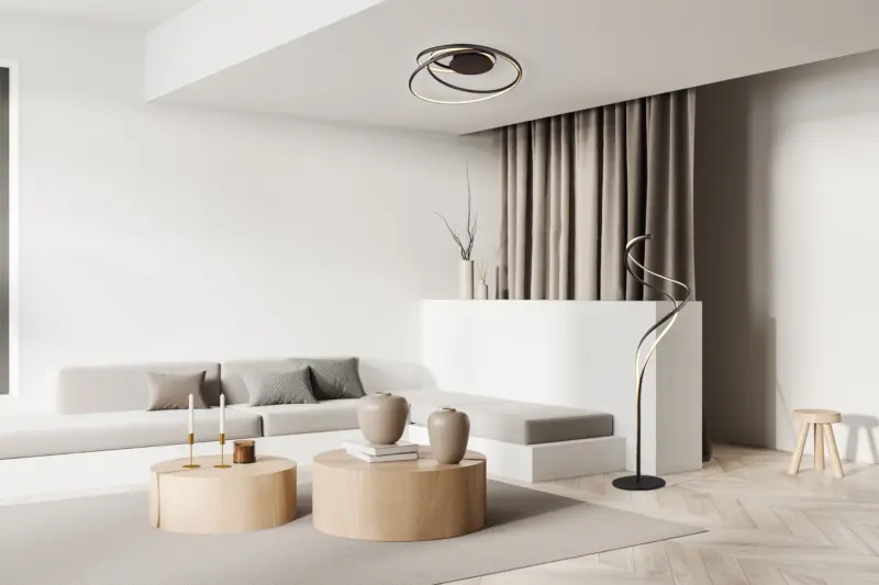 Trio Lighting NALA – 644310132 Φωτιστικό Οροφής LED 57W 6800lm Step Dimmable CCT Μαύρο Ματ