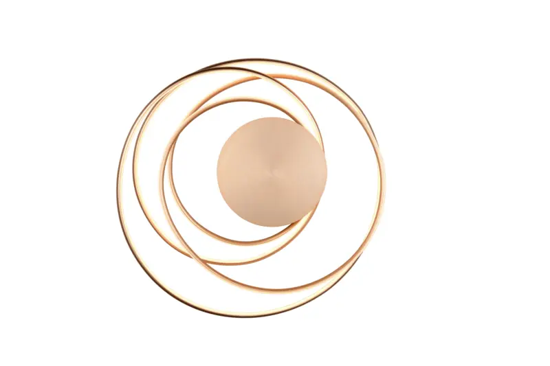 Trio Lighting NALA – 644310179 Φωτιστικό Οροφής LED 57W 6800lm Step Dimmable CCT Χρυσό