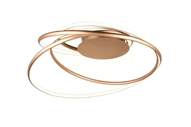 Trio Lighting NALA – 644310179 Φωτιστικό Οροφής LED 57W 6800lm Step Dimmable CCT Χρυσό