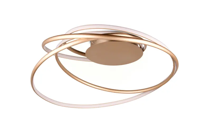 Trio Lighting NALA – 644310179 Φωτιστικό Οροφής LED 57W 6800lm Step Dimmable CCT Χρυσό