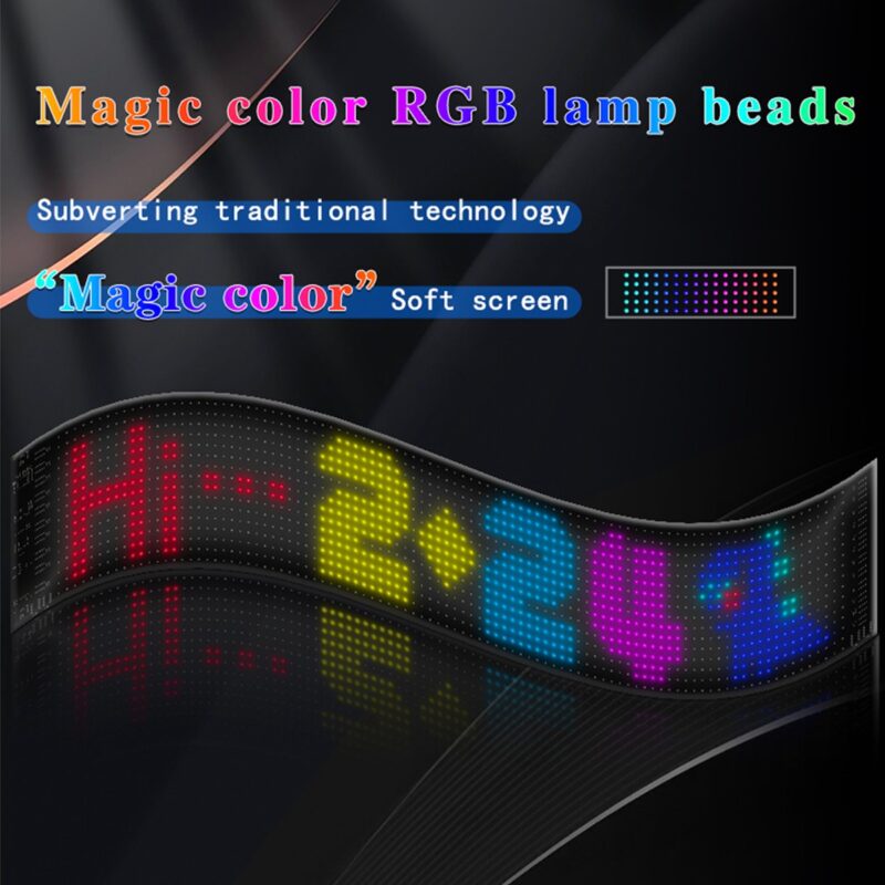 GLOBOSTAR® MATRIX GLB-106-0003 Εύκαμπτη Κυλιόμενη Ψηφιακή Επιγραφή 59.5x12cm P6 96×16 Pixel LED 10W DC 5V 2A με USB 2.0 Αδιάβροχο IP65 Πολύχρωμο RGB – Bluetooth Control μέσω iPIXEL APP – Μ59.5 x Π0.2 x Υ12cm – 2 Χρόνια Εγγύηση