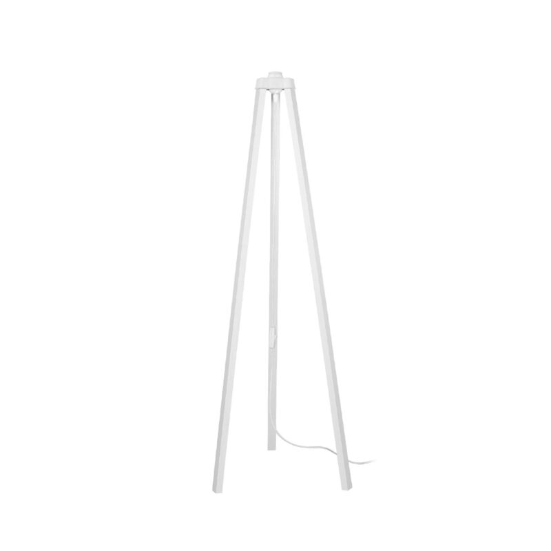 GLOBOSTAR® TRIPOD 203-0259 Μοντέρνο Επιδαπέδιο Φωτιστικό με Ντουί 1 x E27 AC 220-240V IP20 – Λευκό – Μ38 x Π38 x Υ120cm