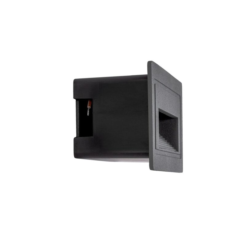 kelvo® STEPART KLV-101-0081 Χωνευτό Φωτιστικό Σκαλοπατιού / Διαδρόμου LED 3W 375lm 45° AC 220-240V Αδιάβροχο IP65 Θερμό Λευκό 2700K – Lumileds SMD Chip & TÜV SÜD Driver – Γκρι Ανθρακί Ματ – Μ10.5 x Π4.5 x Υ6cm / Q9.1 x 4.5cm – 5 Χρόνια Εγγύηση