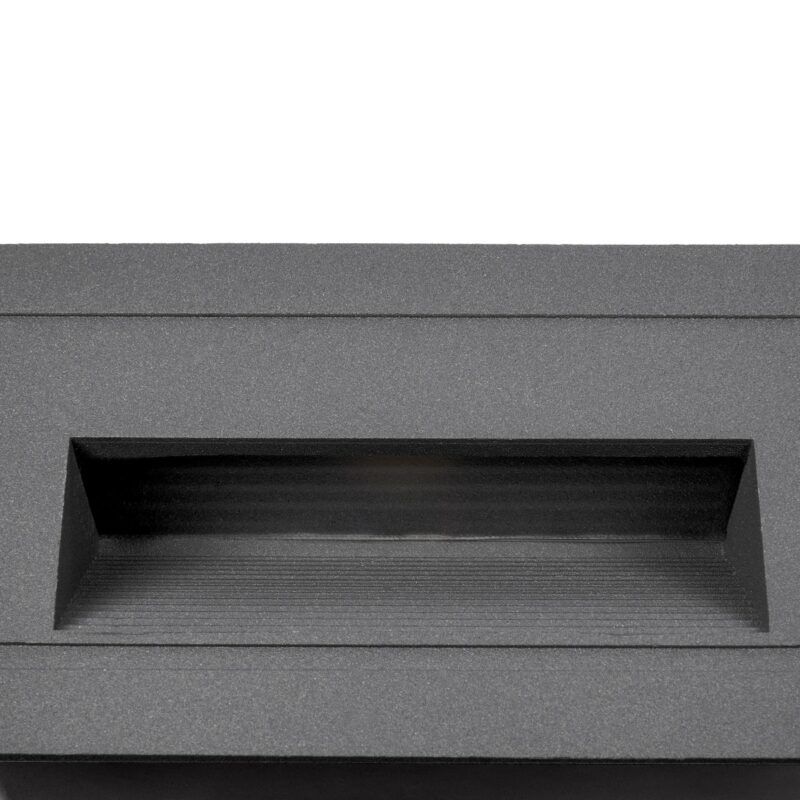 kelvo® STEPART KLV-101-0081 Χωνευτό Φωτιστικό Σκαλοπατιού / Διαδρόμου LED 3W 375lm 45° AC 220-240V Αδιάβροχο IP65 Θερμό Λευκό 2700K – Lumileds SMD Chip & TÜV SÜD Driver – Γκρι Ανθρακί Ματ – Μ10.5 x Π4.5 x Υ6cm / Q9.1 x 4.5cm – 5 Χρόνια Εγγύηση