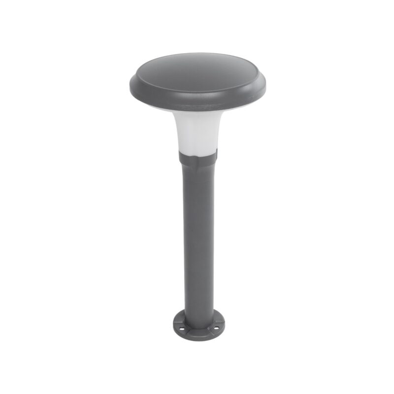 GLOBOSTAR® WHISPER 90548 Φωτιστικό Κολωνάκι Κήπου με Ντουί 1 x E27 AC 220-240V Αδιάβροχο IP65 – Γκρι Ανθρακί – Μ27 x Π27 x Υ79cm