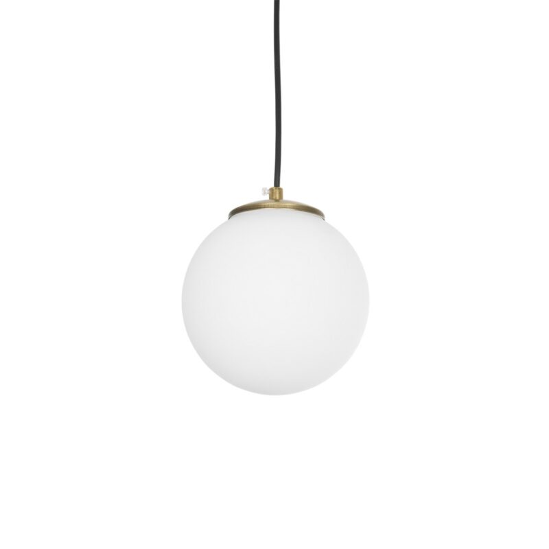 GLOBOSTAR® GLOBIDIO 204-0195 Μοντέρνο Κρεμαστό Φωτιστικό Οροφής με Ντουί 1 x E27 AC 220-240V IP20 – Χρύσο & Λευκό – Μ15 x Π15 x Υ15cm