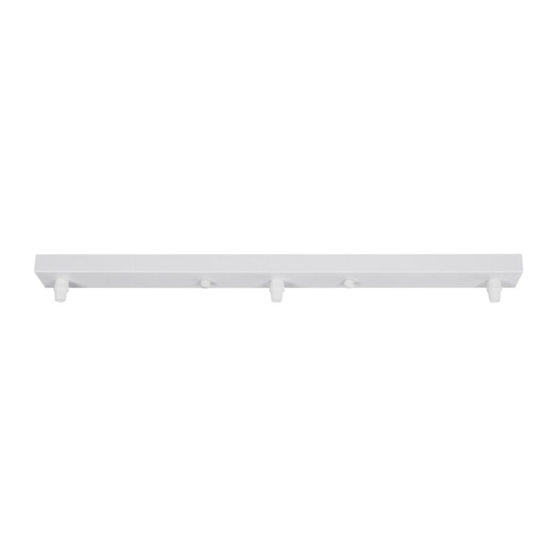 GLOBOSTAR® WALLBASE 77522 Γραμμική Μεταλλική Ροζέτα για Κρέμαση 3 Φωτιστικών – Λευκό – Μ50 x Π5 x Υ4cm