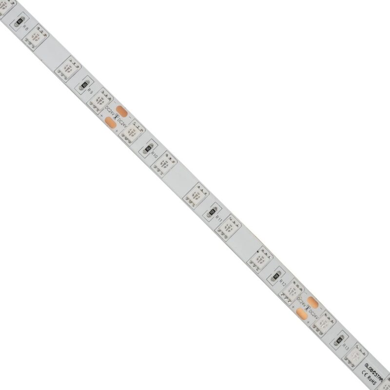 GLOBOSTAR® LUMAR 70326 Ταινία LED 14.4W/m 936lm/m 120° DC 24V Αδιάβροχη IP65 60 x SMD5050 Chip/m Μπλε Dimmable – Sanan SMD Chip – Μ500 x Π1 x Υ0.3cm – Ρολό 5 Μέτρων – 5 Χρόνια Εγγύηση