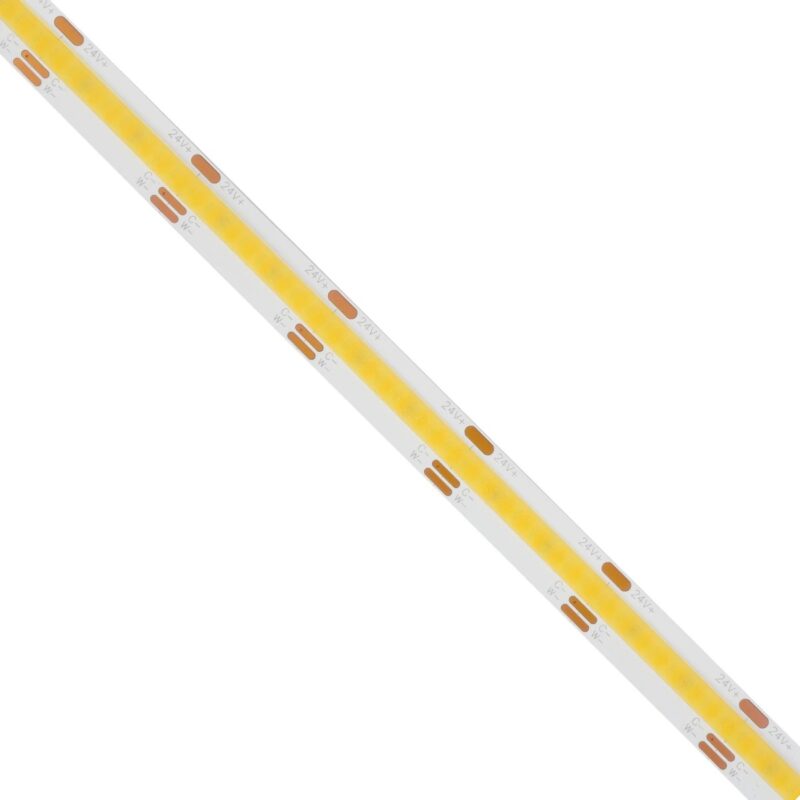 GLOBOSTAR® BEE 70349 Ταινία LED 14W/m 1540lm/m 120° DC 24V IP20 608 x COB Chip/m Ρυθμιζόμενο Λευκό CCT από 2700K έως 6000K Dimmable – Sanan COB Chip – Μ500 x Π1 x Υ0.2cm – Ρολό 5 Μέτρων – 5 Χρόνια Εγγύηση