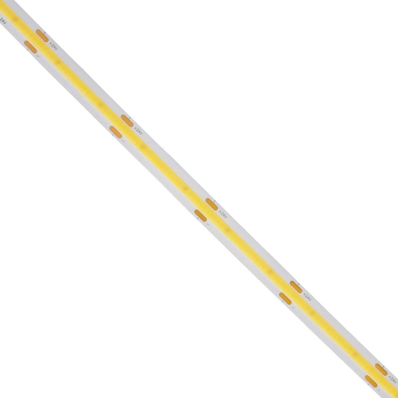 GLOBOSTAR® BEE 70350 Ταινία LED 10W/m 1100lm/m 120° DC 24V IP20 528 x COB Chip/m Ψυχρό Λευκό 6000K Dimmable – Sanan COB Chip – Μ500 x Π1 x Υ0.2cm – Ρολό 5 Μέτρων – 5 Χρόνια Εγγύηση