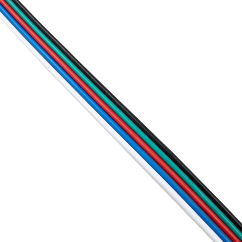 GLOBOSTAR® COLORCABLE 70737 Εύκαμπτο Πλακέ Καλώδιο 5 x 0.25mm² για Ταινία LED RGBW IP20 – Πολύχρωμο – Μ100 x Π1.1 x Υ0.1cm