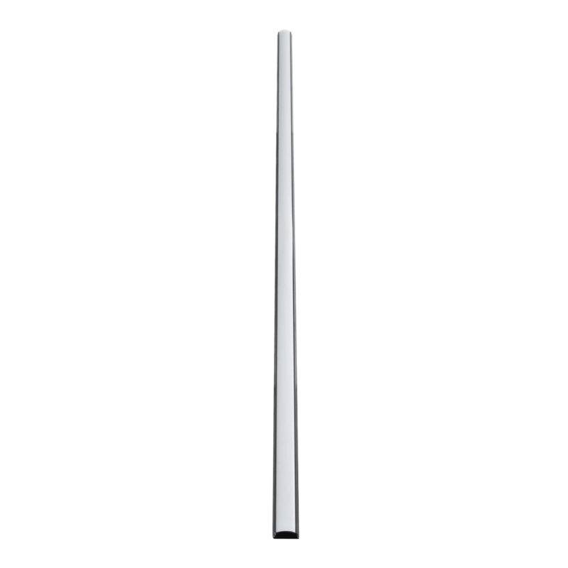 GLOBOSTAR® ALP-LINEAR CURBARIO 70804-1M Επιφανειακό Εύκαμπτο Προφίλ Αλουμινίου με Λευκό Γαλακτερό Πατητό Κάλυμμα για Ταινίες LED IP20 – Μαύρο & Λευκό – Μ100 x Π1.8 x Υ0.5cm
