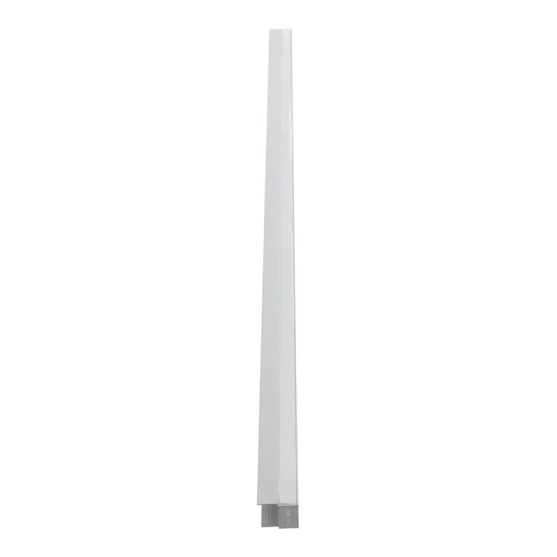 GLOBOSTAR® ALP-R-SHELF DODA 70814-1M Χωνευτό Προφίλ Αλουμινίου Ειδικό για Φωτισμό Ραφιού 18mm με Λευκό Γαλακτερό Πατητό Κάλυμμα για Ταινίες LED IP20 – Ασημί & Λευκό – Μ100 x Π1.5 x Υ2cm