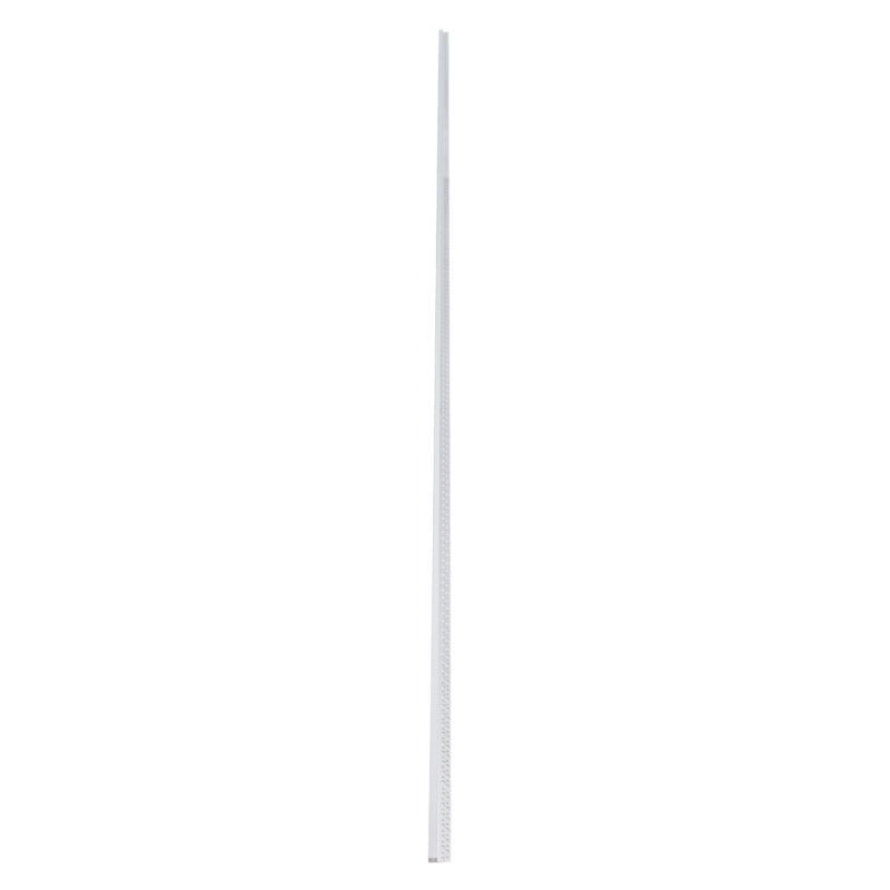 GLOBOSTAR® ALP-PLASTERIN GYPSO 70834-3M Χωνευτό Τερματικό Προφίλ Αλουμινίου Ειδικό για Γυψοσανίδα με Λευκό Γαλακτερό Πατητό Κάλυμμα για Ταινίες LED IP20 – Ασημί & Λευκό – Μ300 x Π3.3 x Υ1.5cm – Πακέτο 5 Τεμαχίων