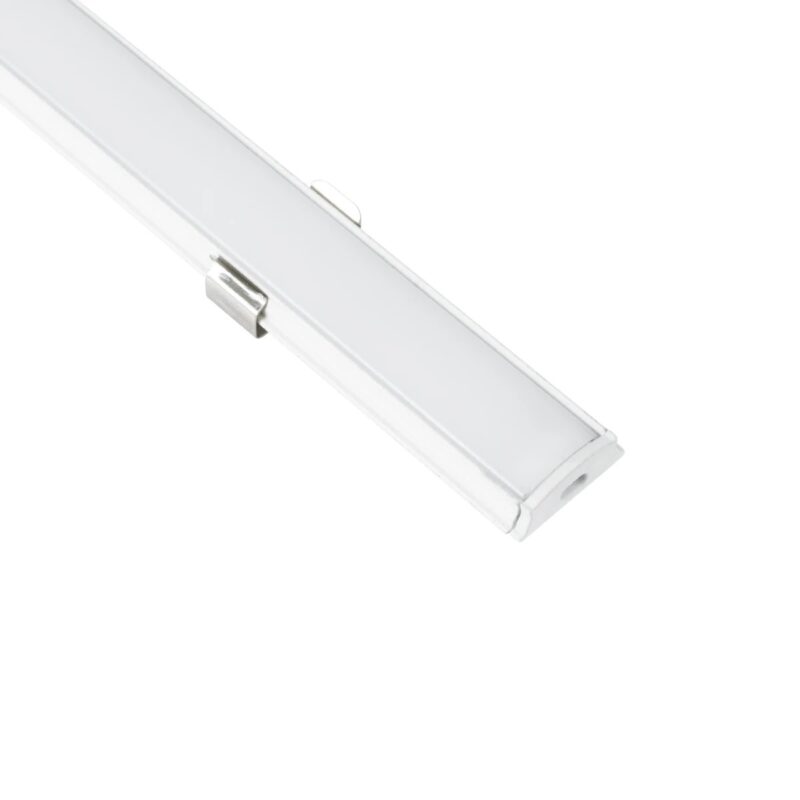 GLOBOSTAR® ALP-LINEAR CURBARIO 70863-1M Επιφανειακό Εύκαμπτο Προφίλ Αλουμινίου με Λευκό Γαλακτερό Πατητό Κάλυμμα για Ταινίες LED IP20 – Λευκό – Μ100 x Π1.8 x Υ0.5cm