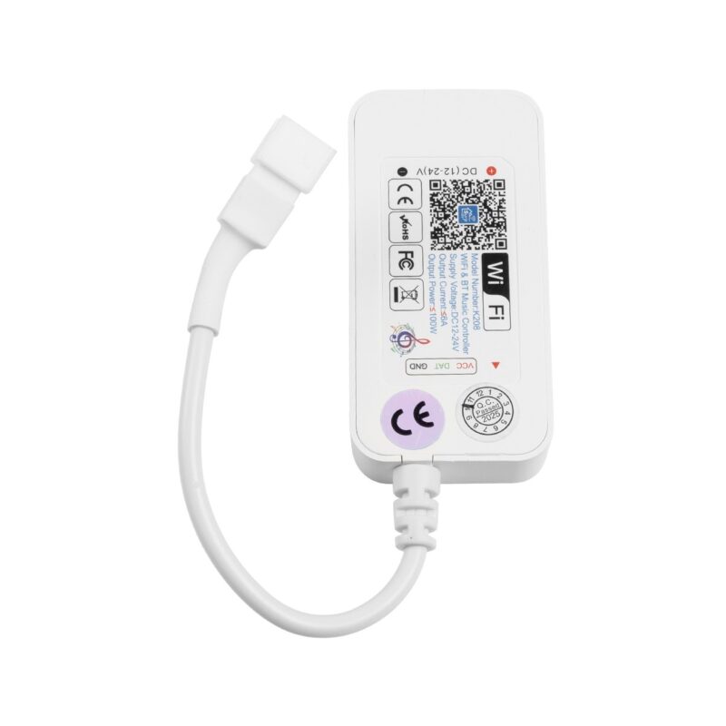 GLOBOSTAR® SP611E 73451 RF & WiFi 2.4G Ψηφιακός Pixel Addressable Controller DC 5-12-24V IP20 – RF & WiFi 2.4G & Bluetooth – SPI/TTL Protocol 2048 IC – Μ6.5 x Π3.3 x Υ1.5cm – 2 Χρόνια Εγγύηση