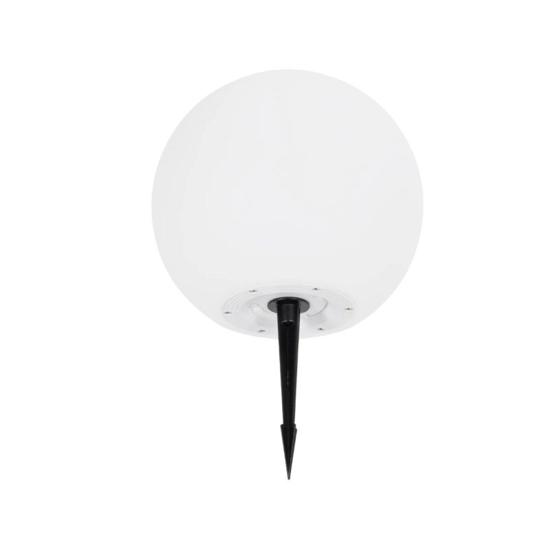 GLOBOSTAR® GARDENGLOW 71474 Μοντέρνο Φωτιστικό Κήπου Μπάλα με IR Ασύρματο Χειριστήριο LED 3W 240lm 360° DC 5V με USB-C με Ενσωματωμένο Φωτοβολταϊκό Panel 6V 1W & Επαναφορτιζόμενη Μπαταρία Li-ion 3.7V 2×18650 1400mAh Αδιάβροχο IP54 Πολύχρωμο RGBW Dimmable – Sanan SMD Chip – Γαλακτερό Λευκό – Μ25 x Π25 x Υ25cm – 2 Χρόνια Εγγύηση