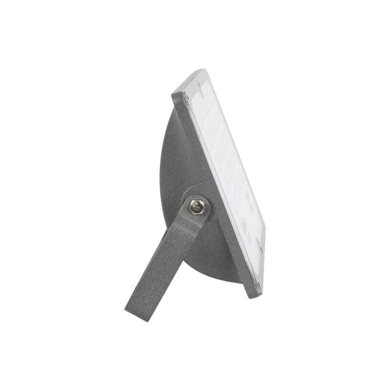 GLOBOSTAR® LUMOVOX 73067 Προβολέας LED 100W 5000lm 120° DC 5V με Φωτοβολταϊκό Panel 5V 8W & Επαναφορτιζόμενη Μπαταρία Li-ion 3.2V 5000mAh Αδιάβροχο IP67 Ψυχρό Λευκό 6000K – 120 x SMD2835 Sanan Chip – Γκρι Ανθρακί – Μ25 x Π5.5 x Υ17.5cm – 2 Χρόνια Εγγύηση