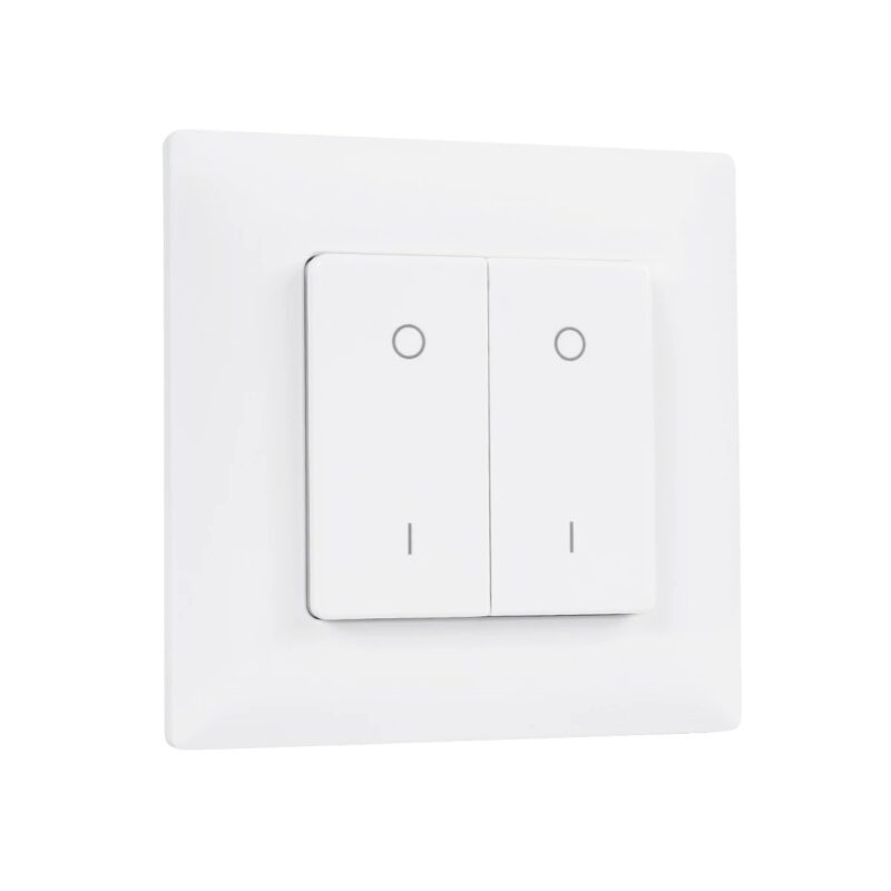 GloboStar® 73122 PF1-2 SKYDANCE Ασύρματο Επιτοίχιο Χειριστήριο 2 Group  RF 2.4Ghz DC3V IP20 – Μ8.5 x Π8.5 x Υ1.7cm – 5 Χρόνια Εγγύηση