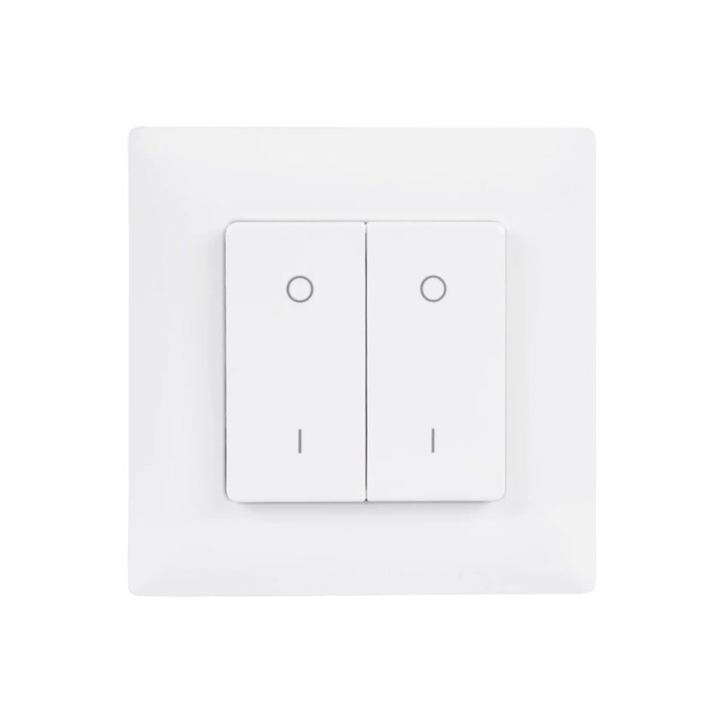 GloboStar® 73122 PF1-2 SKYDANCE Ασύρματο Επιτοίχιο Χειριστήριο 2 Group  RF 2.4Ghz DC3V IP20 – Μ8.5 x Π8.5 x Υ1.7cm – 5 Χρόνια Εγγύηση