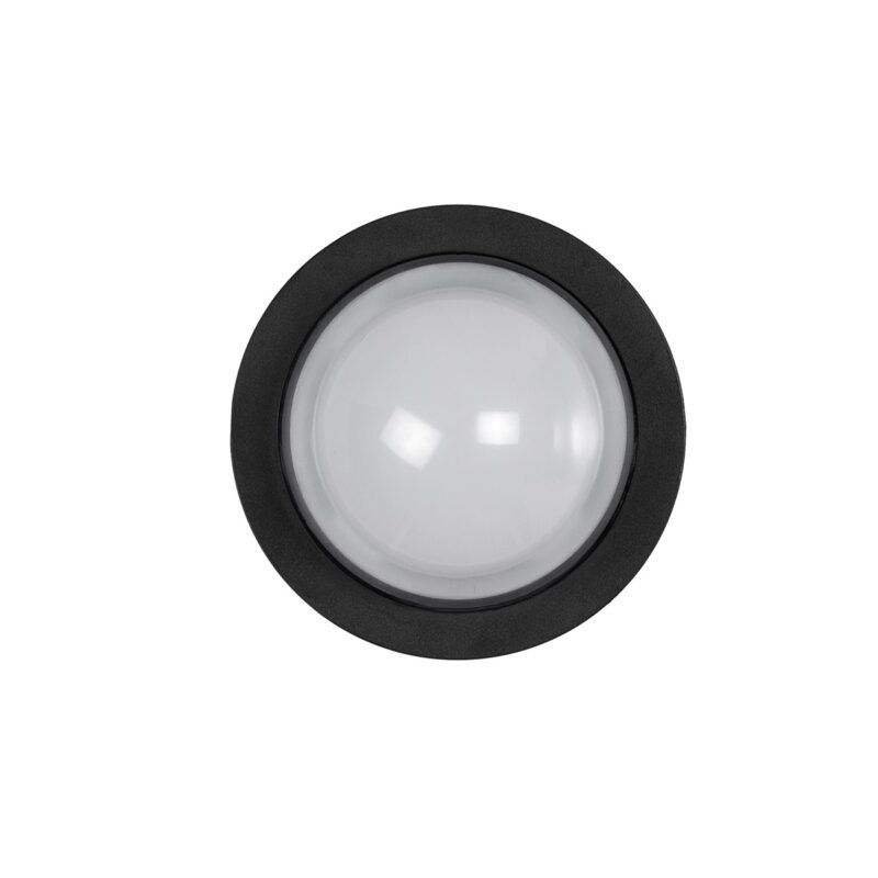 kelvo® NEXA KLV-101-0247 Φωτιστικό Τοίχου / Απλίκα LED 6W 480lm 180° AC 220-240V Αδιάβροχο IP65 Ultra Θερμό Λευκό 1800K – Sanan SMD Chip & TÜV SÜD Driver – Μαύρο Ματ – Μ11 x Π8.5 x Υ11cm – 5 Χρόνια Εγγύηση