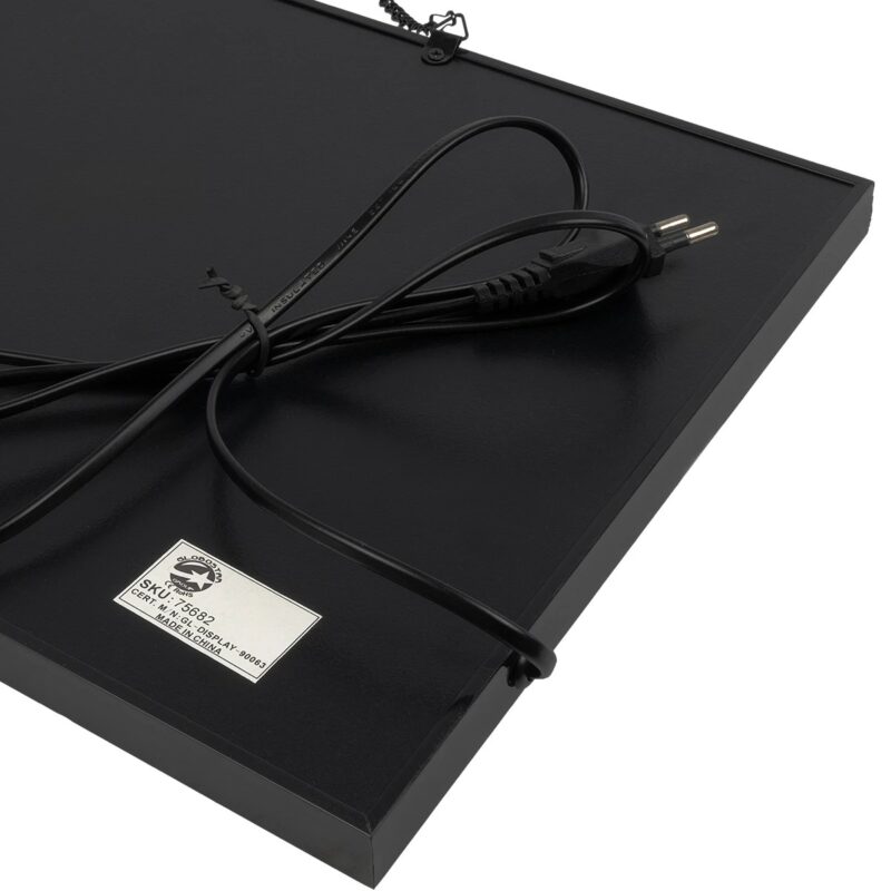 GLOBOSTAR® SIGN 75682 Διακοσμητικό Φωτιστικό Τοίχου Ένδειξης / Σήμανσης “OPEN 24 HOURS” LED 5W 150lm 120° AC 220-240V IP20 Πολύχρωμο – Μαύρο – Μ48 x Π25 x Υ2cm – 2 Χρόνια Εγγύηση