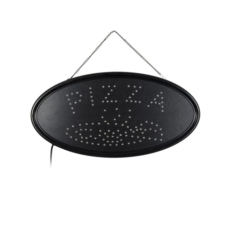 GloboStar® 75685 Φωτιστικό Ταμπέλα LED Οβάλ Σήμανσης PIZZA 3W με Πρίζα AC 230V – Μ48 x Π1.8 x Υ24.5cm