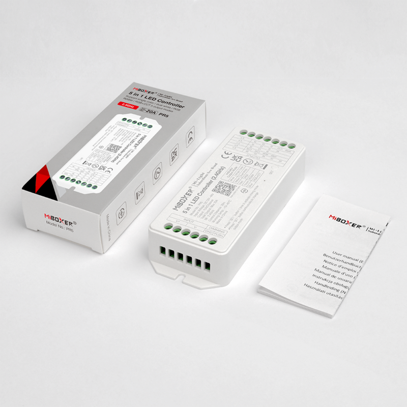 MiBoxer RF Controller/Dimmer για Ταινίες LED 12V/24V/48V Max 960W Mονόχ/CCT/RGB/RGBW/RGBCCT  A-PR5