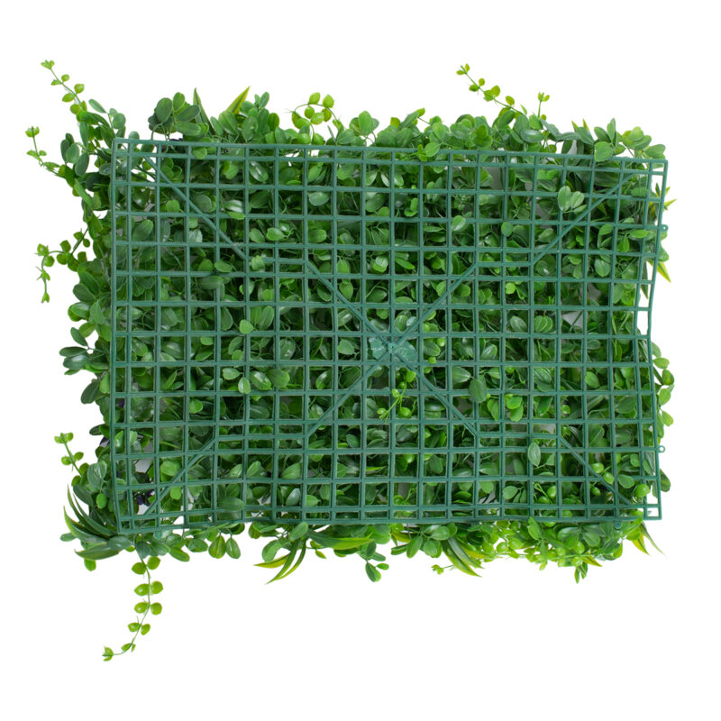 GLOBOSTAR® PEPPEROMIA 78434 Τεχνητό Πάνελ Φυλλωσιάς / Κάθετος Κήπος Πεπερόμια & Ζεβρίνα – Πράσινο – Μ60 x Π9 x Υ40cm
