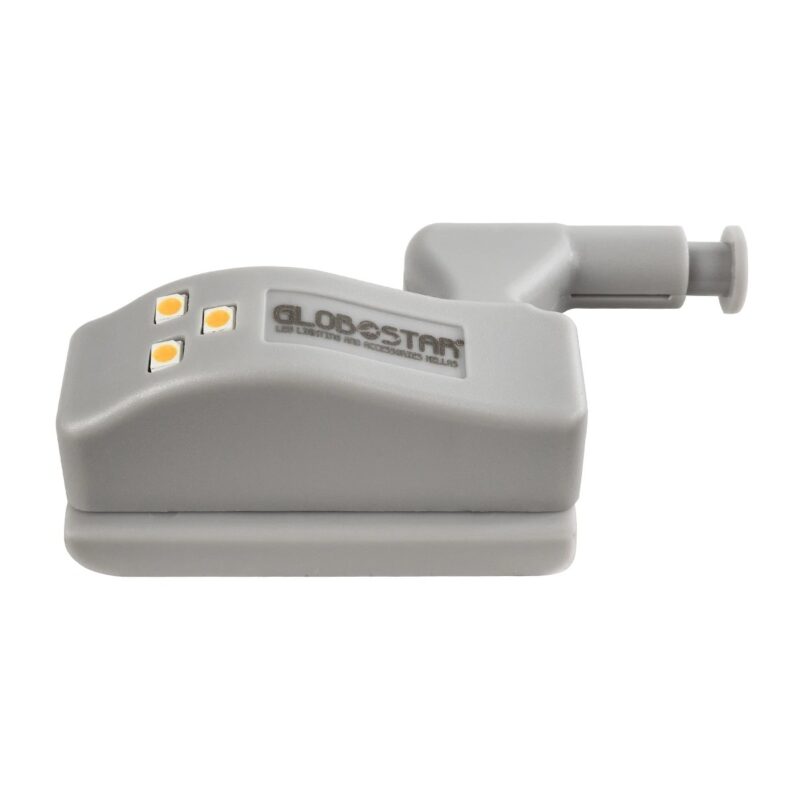 GloboStar® CLOSET 79641 Φωτιστικό Ντουλάπας LED για Μεντεσέ με Διακόπτη On/Off Κουμπωτό με Μπαταρία(Δεν συμπεριλαμβάνεται) – Θερμό Λευκό 2700K – Μ7 x Π4 x Υ2.5cm