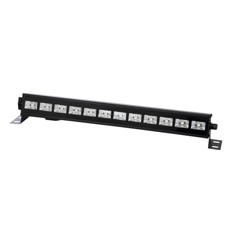 GLOBOSTAR® UVBAR 79660 Μπάρα Φωτισμού με IR Ασύρματο Χειριστήριο LED 36W 120° AC 220-240V IP20 Ultraviolet UV Black Light DMX512 – Star LED Chip – Μαύρο – Μ50 x Π6 x Υ6cm – 2 Χρόνια Εγγύηση