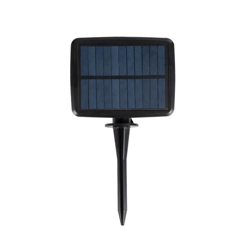 GLOBOSTAR® TWILIGHT 79667 Μοντέρνο Φωτιστικό Κήπου Γιρλάντα 7.7m με 15 Λάμπες & IR Ασύρματο Χειριστήριο LED 9W 810lm 360° DC 3.7V με Ενσωματωμένο Φωτοβολταϊκό Panel 5.5V 1.5W & Επαναφορτιζόμενη Μπαταρία Li-ion 3.6V 1×18650 2200mAh Αδιάβροχο IP65 Θερμό Λευκό 2700Κ Dimmable – Sanan SMD Chip – Μαύρο & Διάφανο – Μ770 x Π4 x Υ7cm – 2 Χρόνια Εγγύηση