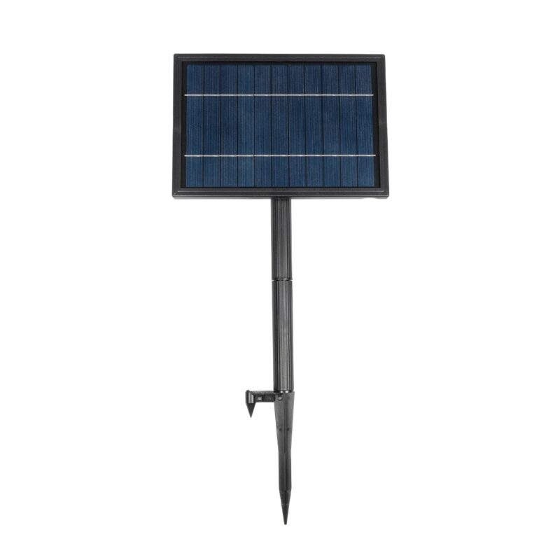 GLOBOSTAR® TWILIGHT 79669 Μοντέρνο Φωτιστικό Κήπου Γιρλάντα 14.5m με 50 Λάμπες LED 30W 2700lm 360° DC 3.6V με Ενσωματωμένο Φωτοβολταϊκό Panel 5.5V 5W & Επαναφορτιζόμενη Μπαταρία Li-ion 3.7V 3×18650 6600mAh Αδιάβροχο IP65 Θερμό Λευκό 2700Κ Dimmable – Sanan SMD Chip – Μαύρο & Διάφανο – Μ1450 x Π4 x Υ7cm – 2 Χρόνια Εγγύηση