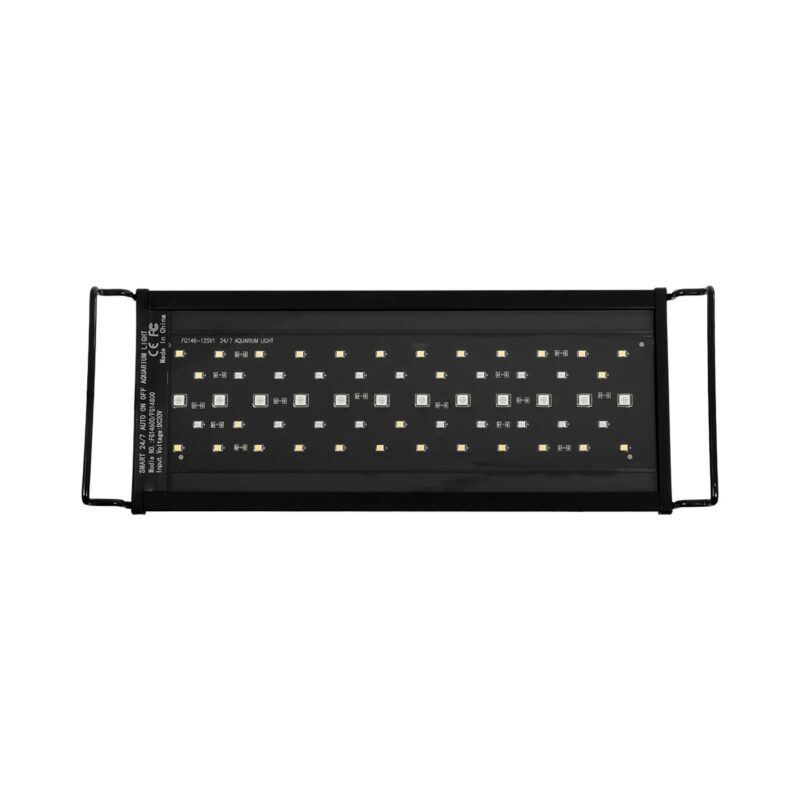GLOBOSTAR® AQUARIUS 79678 Φωτιστικό Ενυδρείου με Ενσωματωμένο Χειριστήριο LED 12W 600lm 120° AC 220-240V Αδιάβροχο IP44 Πολύχρωμο RGBW Dimmable – Sanan SMD Chip – Μαύρο – Μ30 x Π11 x Υ3cm – 2 Χρόνια Εγγύηση