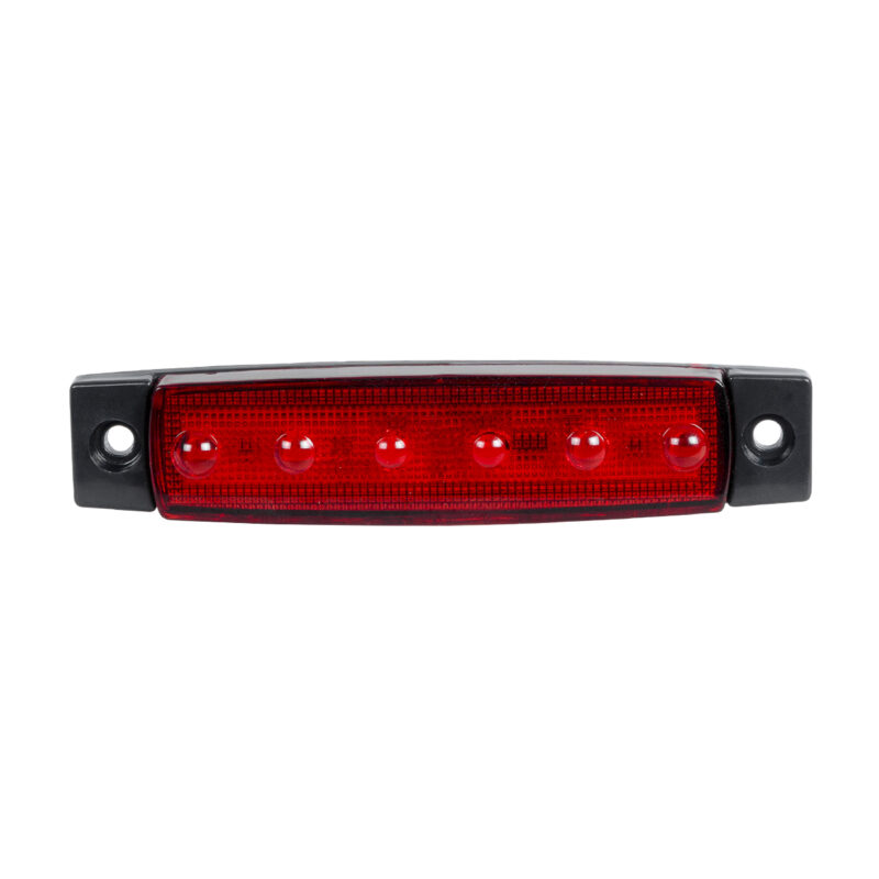 GLOBOSTAR® SIDEMARKER 79901 Φώτα Όγκου Οχημάτων LED 1.5W 75lm 120° DC 10-30V Αδιάβροχο IP66 Κόκκινο – 6 x SMD2835 Sanan Chip – Μ9.5 x Π2 x Υ1.1cm – 1 Χρόνο Εγγύηση