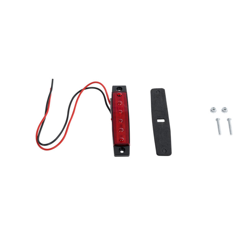 GLOBOSTAR® SIDEMARKER 79901 Φώτα Όγκου Οχημάτων LED 1.5W 75lm 120° DC 10-30V Αδιάβροχο IP66 Κόκκινο – 6 x SMD2835 Sanan Chip – Μ9.5 x Π2 x Υ1.1cm – 1 Χρόνο Εγγύηση