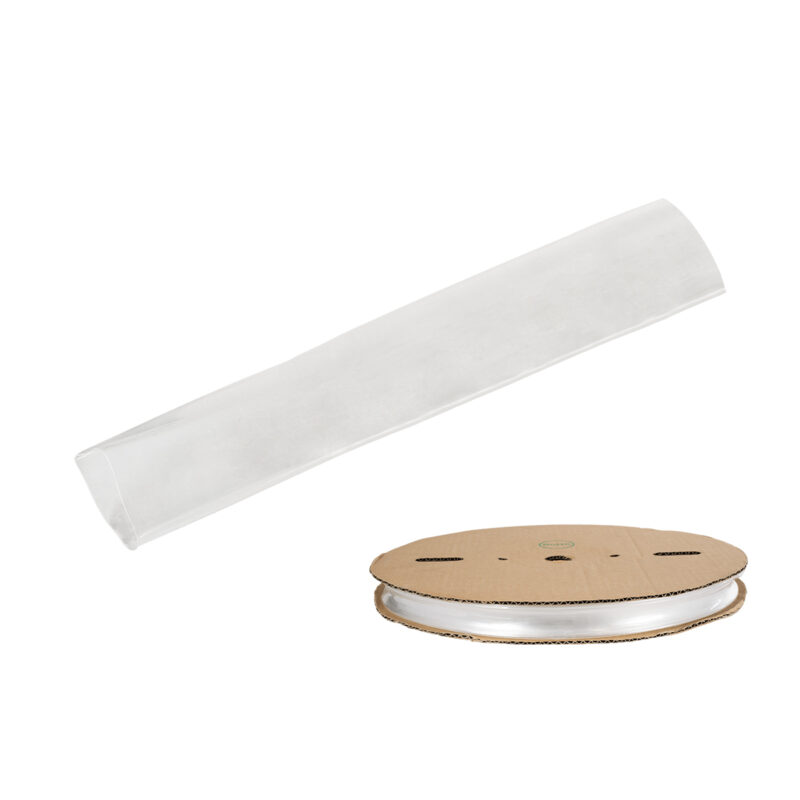 GLOBOSTAR® SHRINKTUBE 79968-1 Θερμοσυστελλόμενο Μακαρόνι Στεγανοποίησης για Neon Flex LED Αδιάβροχο IP65 – Διάφανο – Μ20 x Π2 x Υ2cm/Π1 x Υ1cm