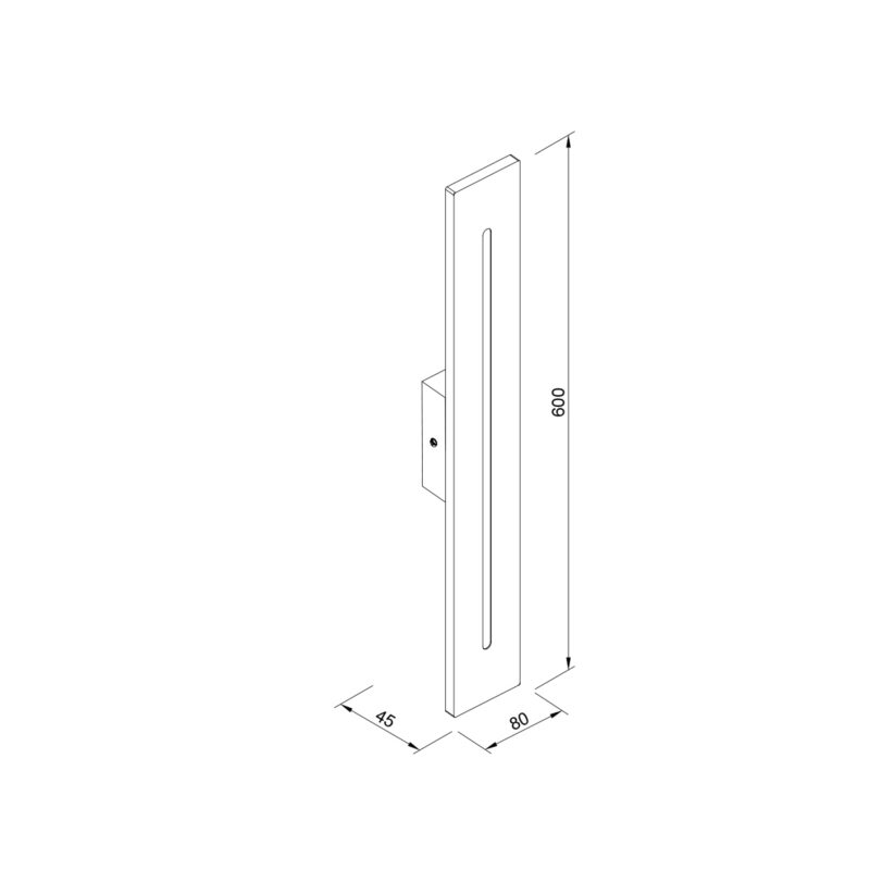it-Lighting Barton LED 15W 3000K Outdoor Wall Lamp Black D:45x80x600 mm (80205911)
