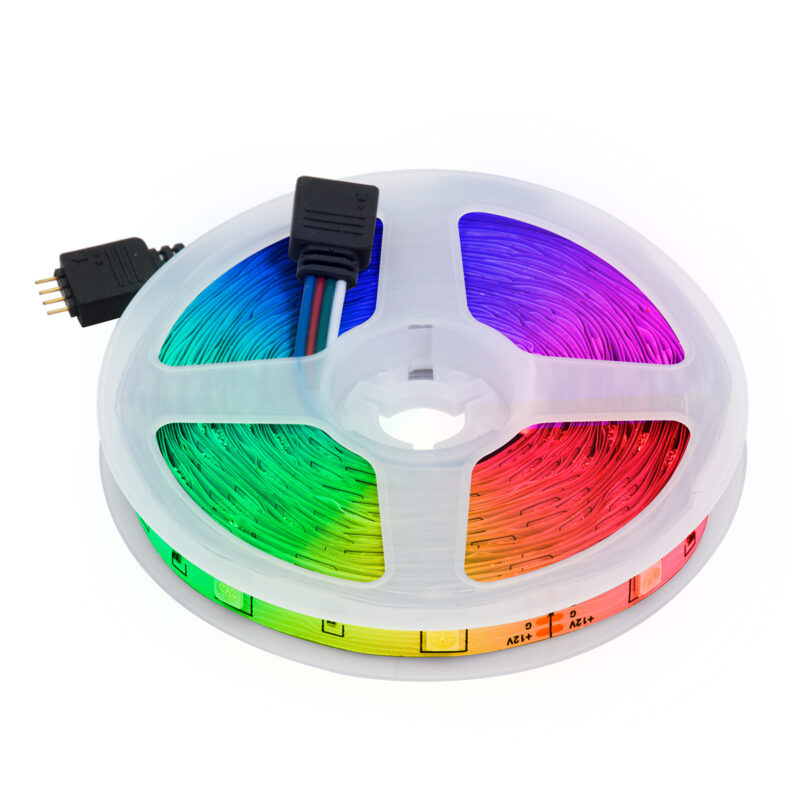 GLOBOSTAR® CHROMAWAVE 85813 Σετ Ταινίας με Τροφοδοτικό με IR Ασύρματο Χειριστήριο & Λειτουργία μέσω WiFi APP LED 72W 4320lm 120° AC 220-240V IP20 600 x SMD5050 Chip Πολύχρωμο RGB Dimmable – Sanan SMD Chip – Μ1000 x Π1 x Υ0.3cm – Δύο Ρολά 5 Μέτρων – 2 Χρόνια Εγγύηση